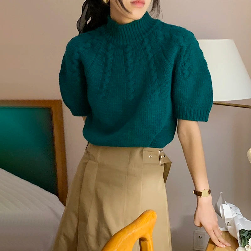 Stand Collar Sweater Pullover