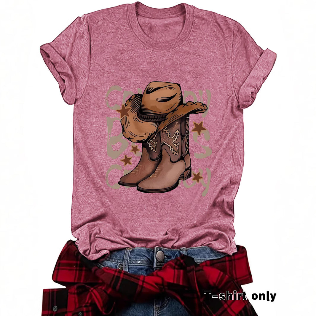 Cowboy boots top women's T-shirt