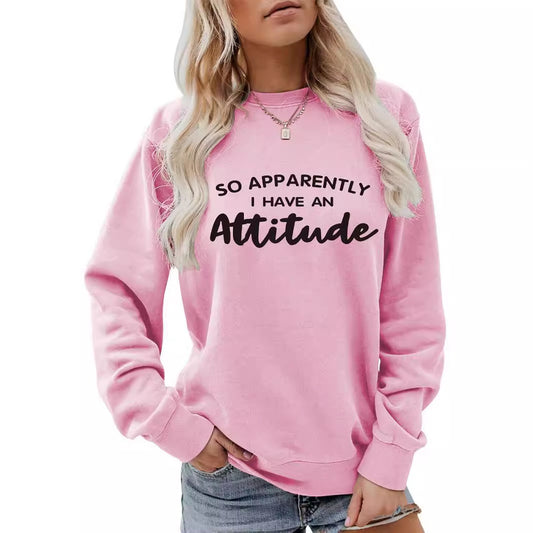Back collar and velvet sweatshirt round neck slogan spoken language