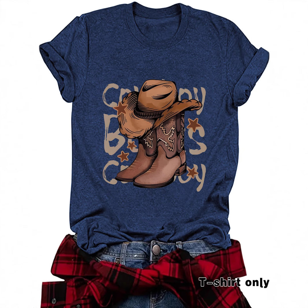 Cowboy boots top women's T-shirt