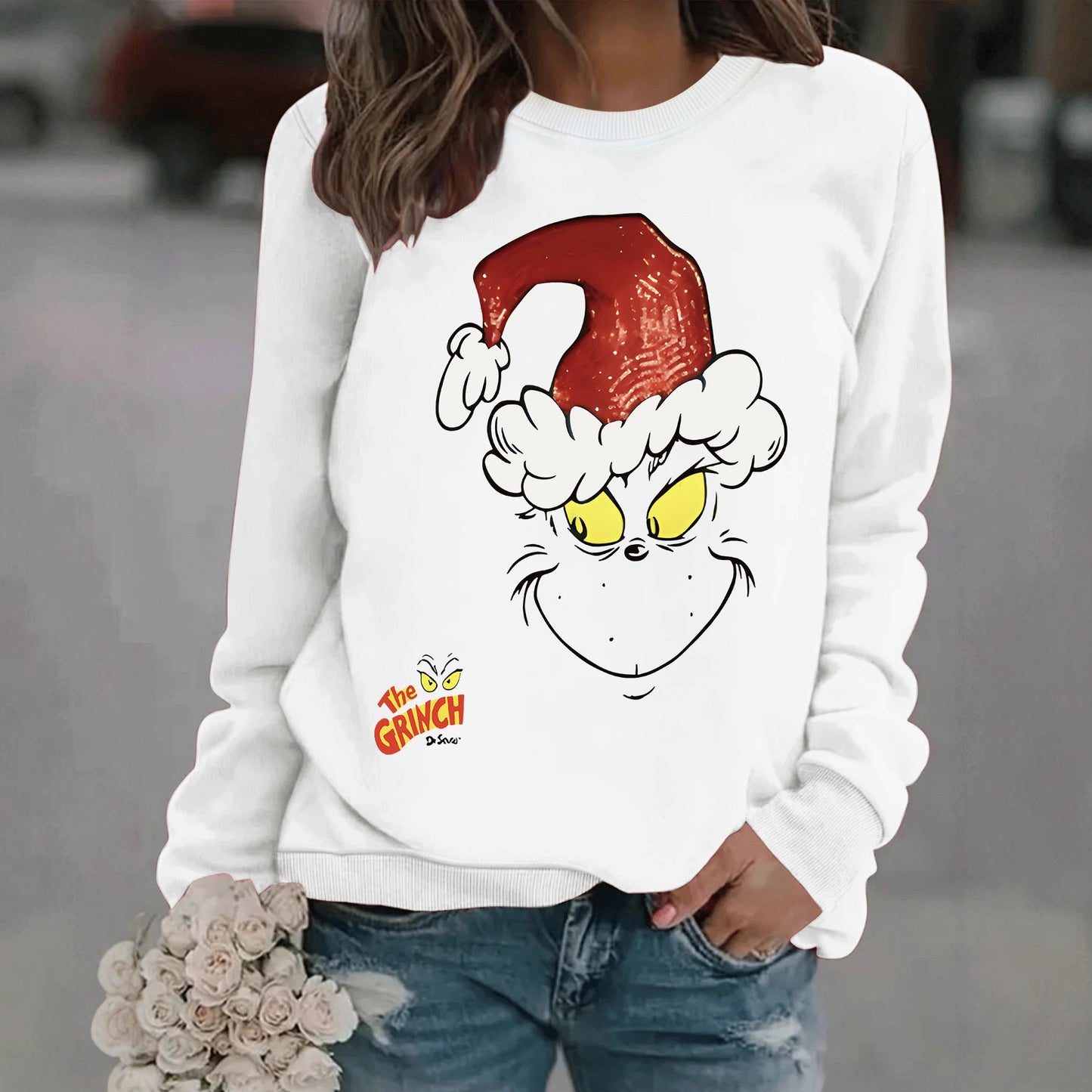 Cartoon Grinch Christmas Jumper