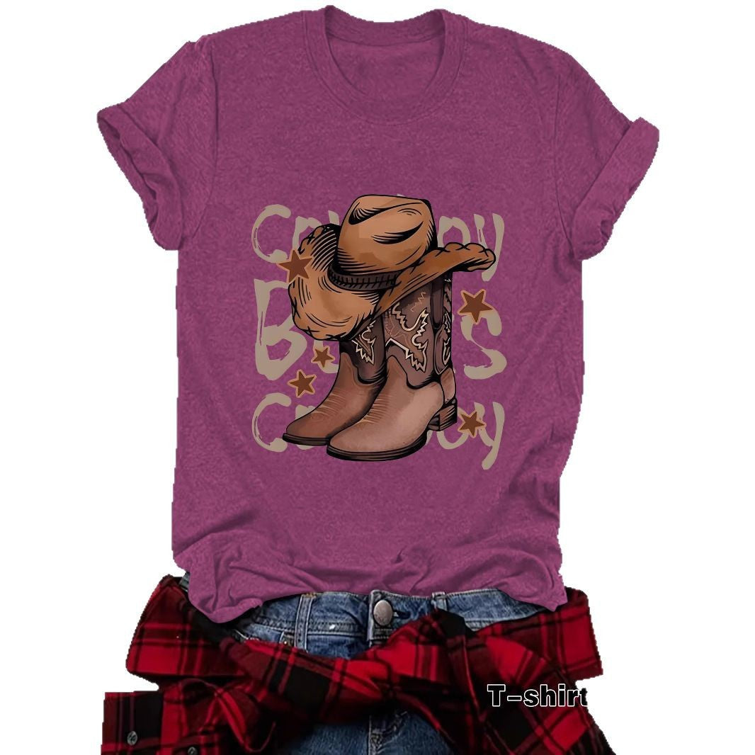 Cowboy boots top women's T-shirt