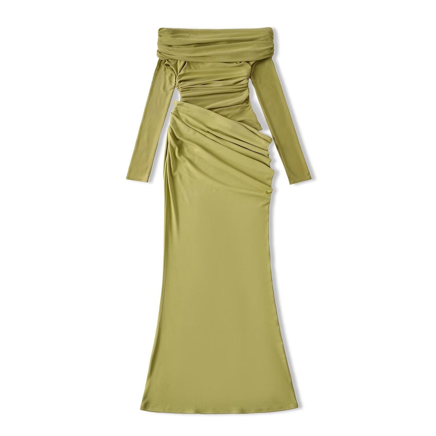 Mesh Splicing One-Shoulder Dress