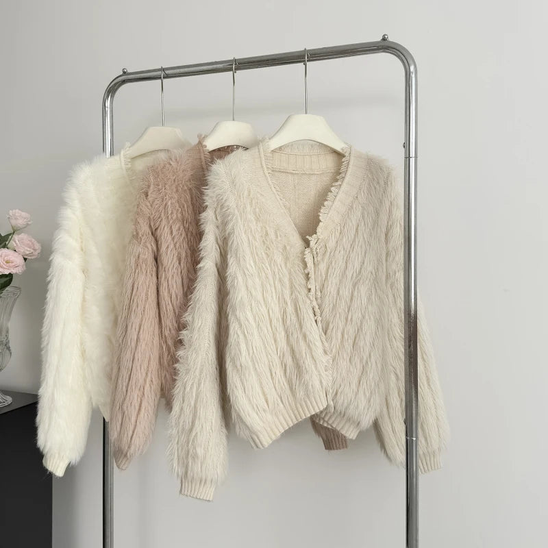V-Neck Knitted Cardigan