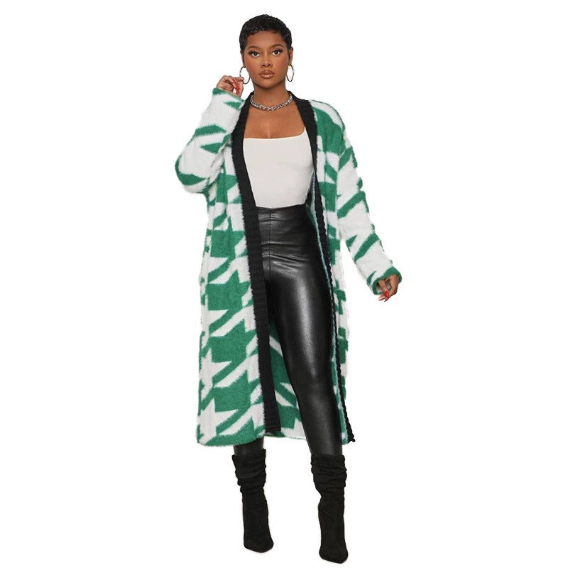 Thick Warm Full Sleeve Cardigans Female Loose Sweater Coats