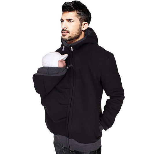 Winter Dad Mom Baby Carrier Hoodies