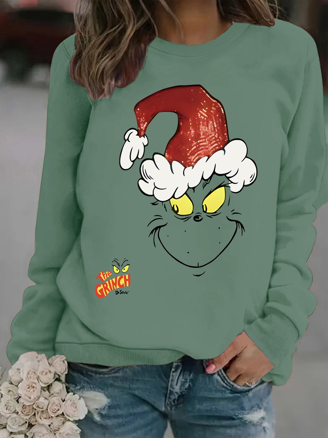 Cartoon Grinch Christmas Jumper