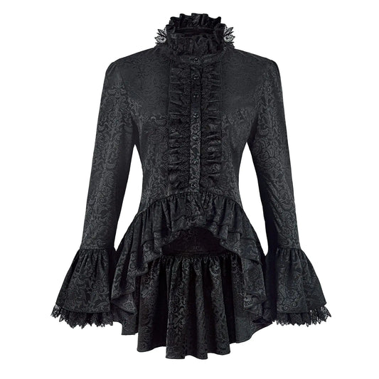 Victorian Ruffle Lace Blouse - Women's Gothic Shirt