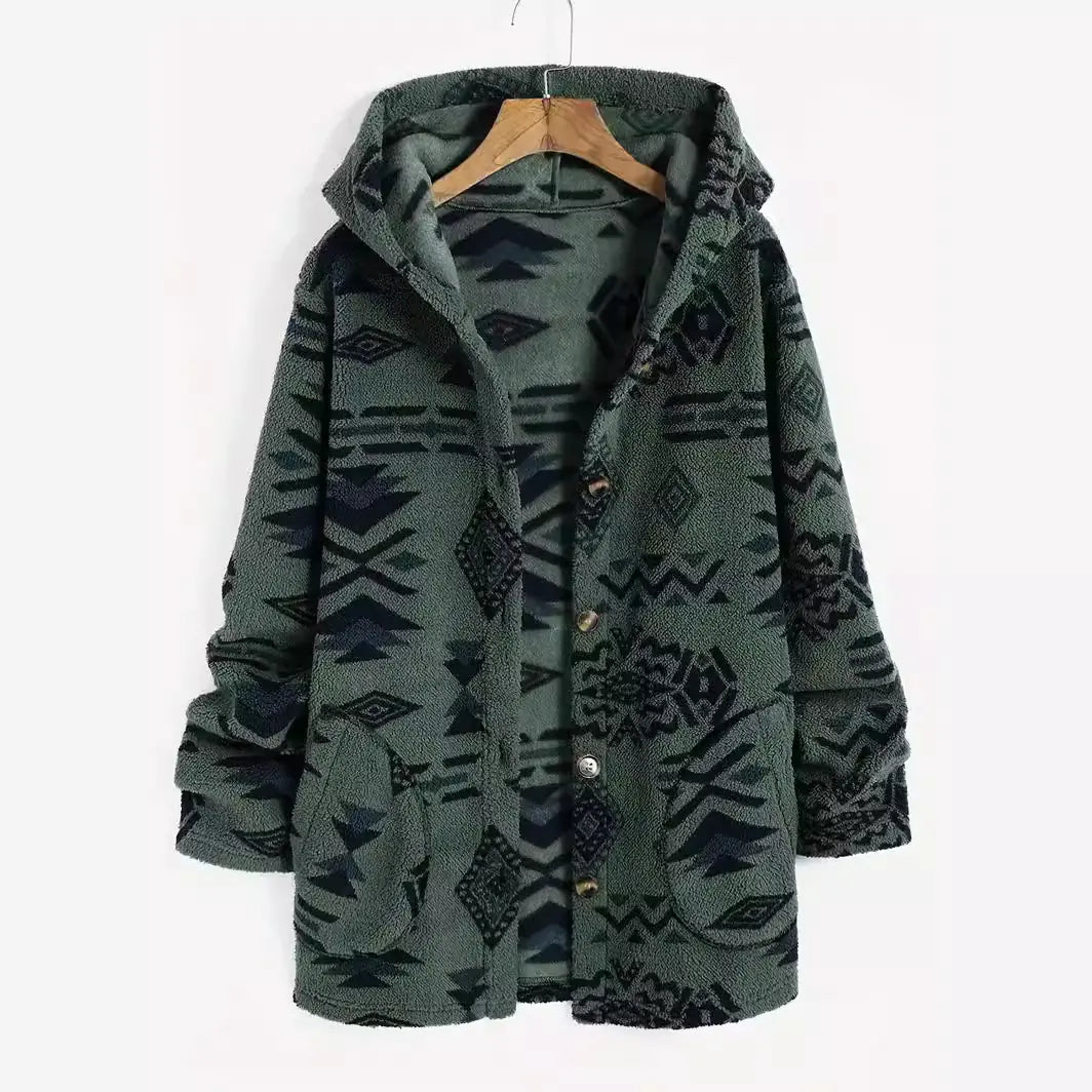 Mid-Length Boho Tribal Hoodie