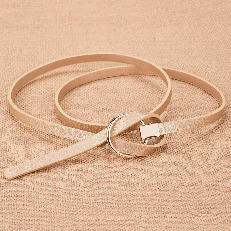 Chic Faux Leather Dress Belt