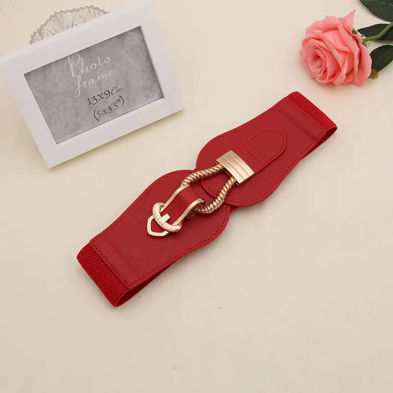 Fashionable Women's Stretch Wide Waist Belt for Dresses