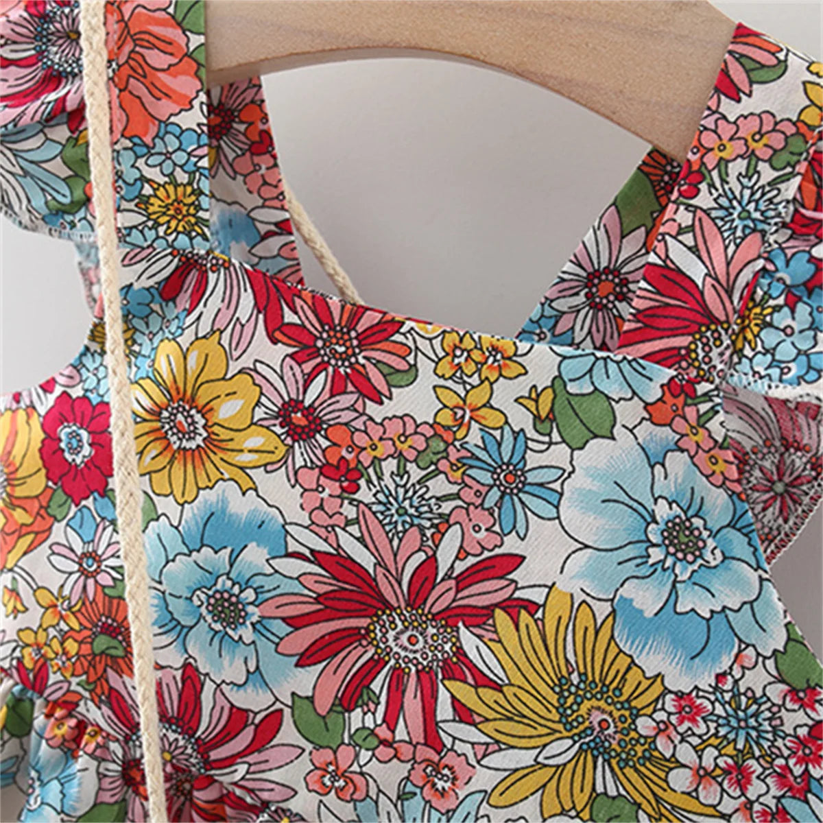 0-3-year-old children's dress bag summer 2/piece set, baby girl full body printed small flying sleeve princess dress