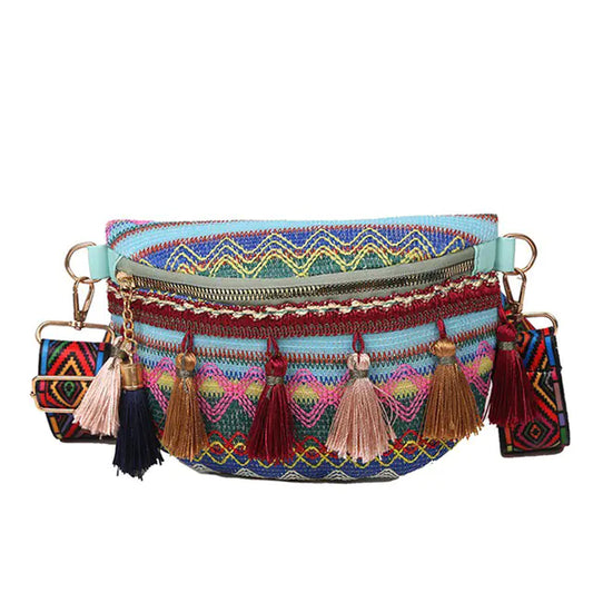 Boho Chic Fringed Crossbody Bag