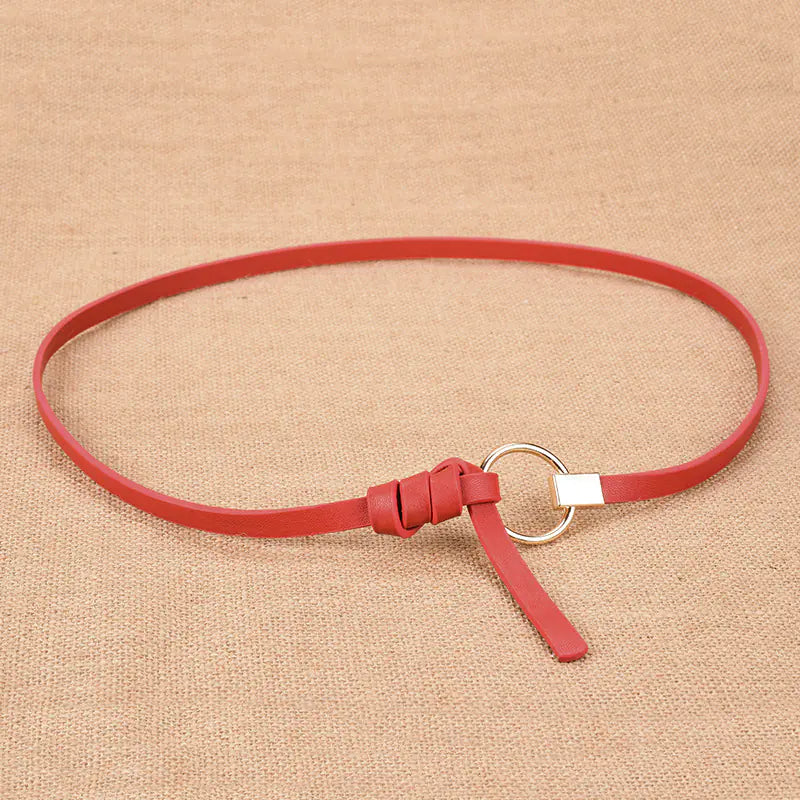 Chic Faux Leather Dress Belt