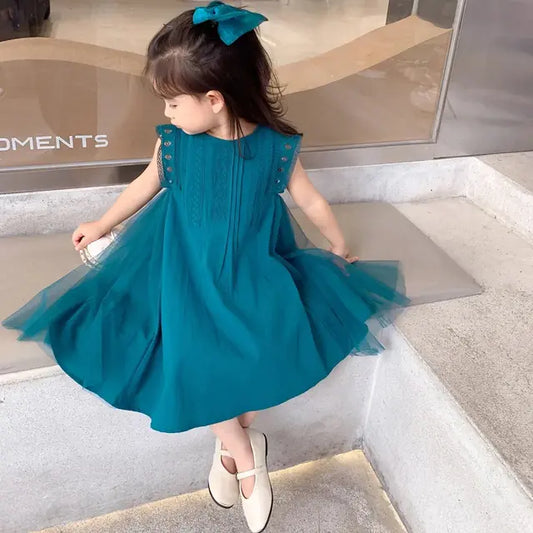 Summer Cotton Sleeveless Dresses for Baby Girls