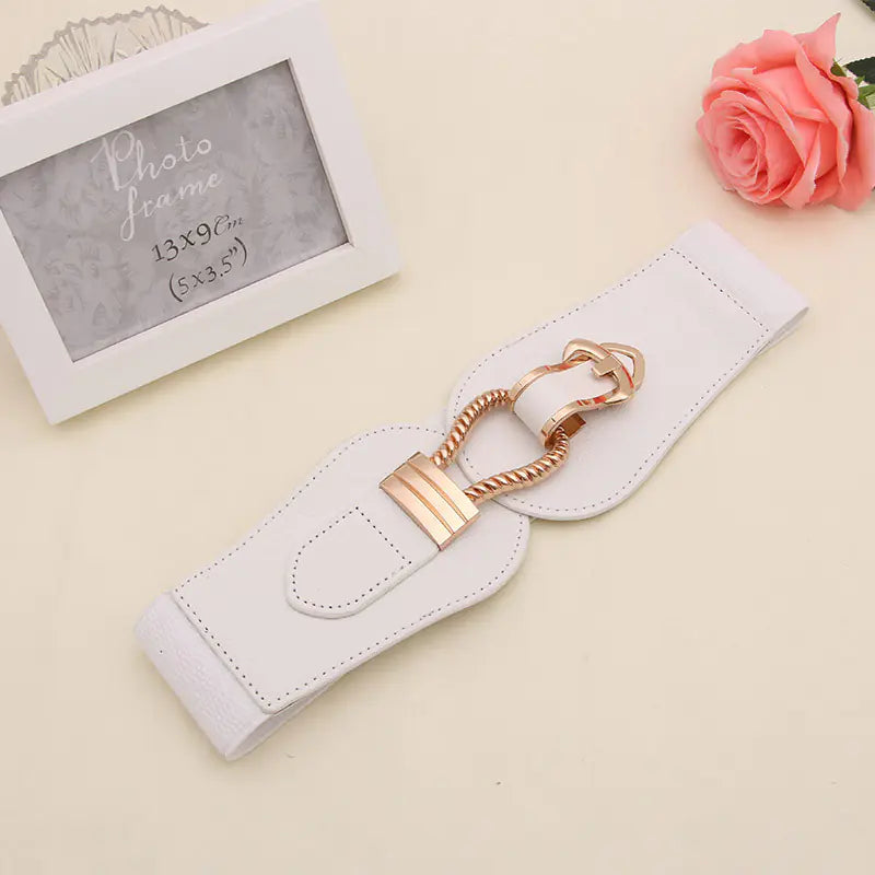 Fashionable Women's Stretch Wide Waist Belt for Dresses