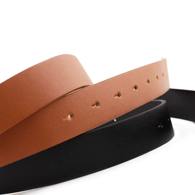 2021 Chic Round Buckle Leatherette Belt