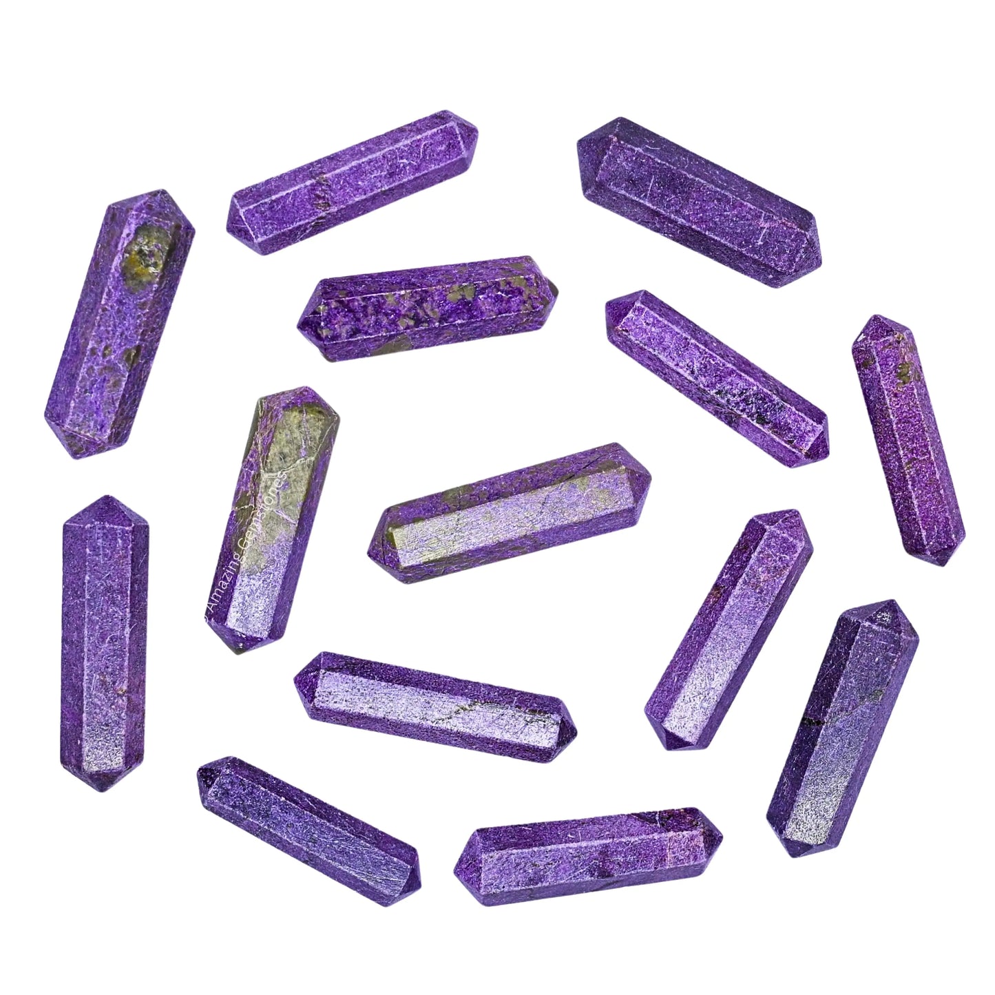 Stichtite Crystal Healing Wand Trio - Authentic Stone Points for Crafts & Meditation