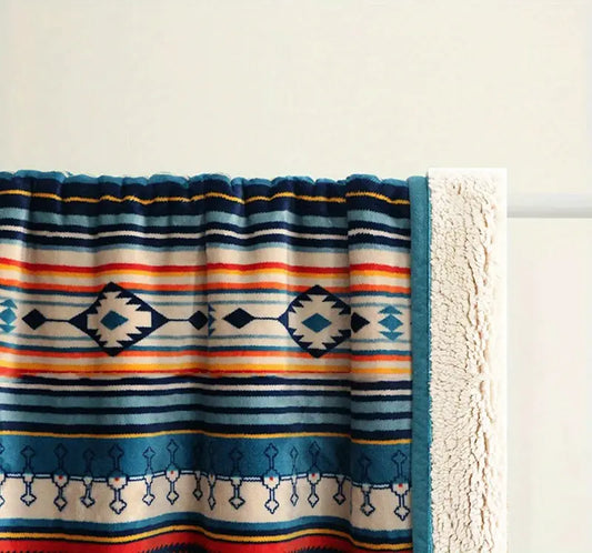 Boho Striped Comfort Flannel Blanket