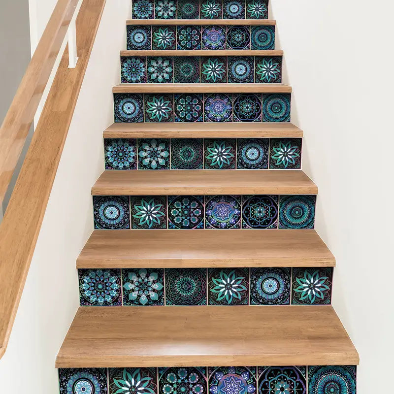 10pcs Boho DIY Peel and Stick Waterproof Tile Stickers