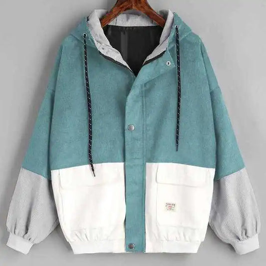 Chic Oversized Corduroy Patchwork Jackets