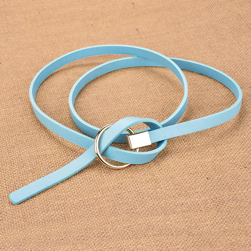 Chic Faux Leather Dress Belt
