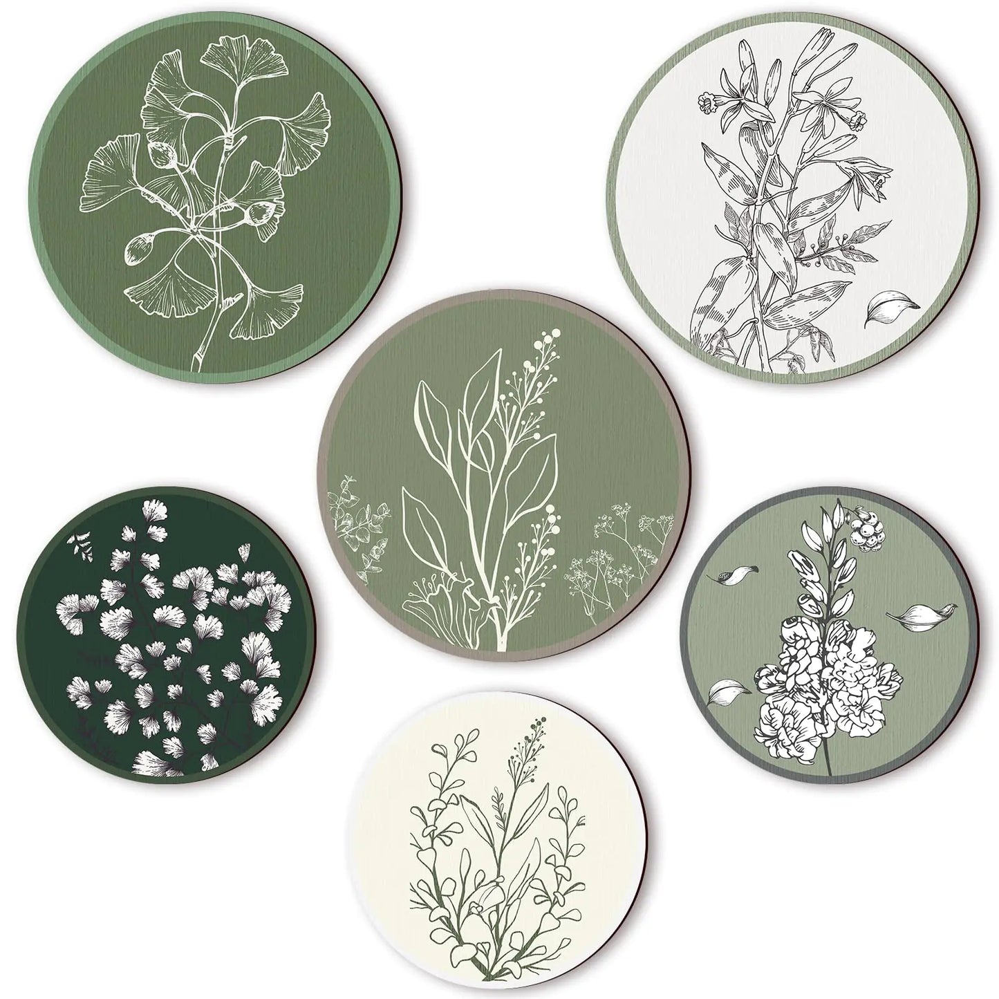 Boho Bliss 6-Piece Plant Wall Art Set