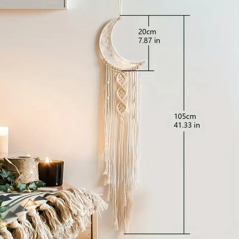 Boho Moon Dream Catcher 8x41in