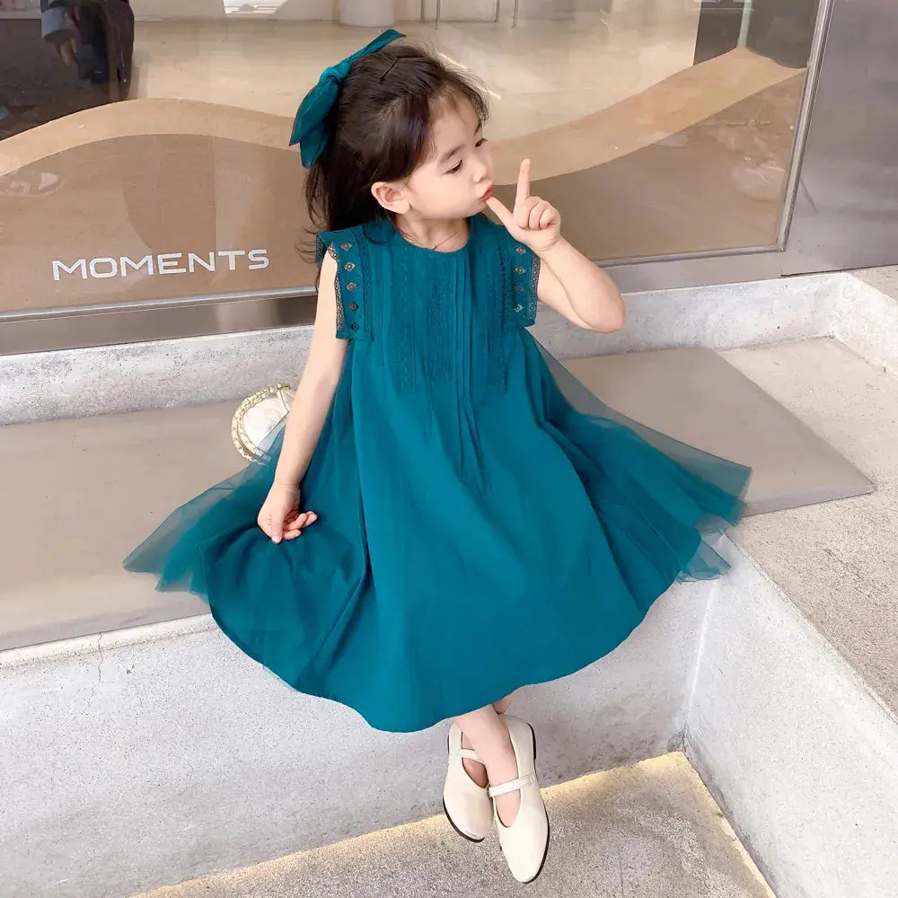 Summer Cotton Sleeveless Dresses for Baby Girls