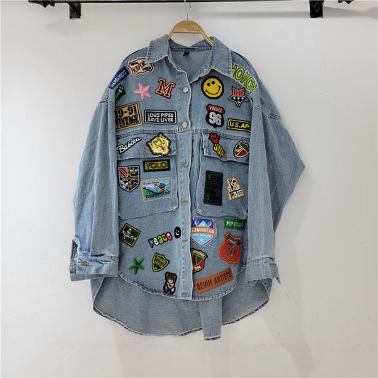 Asymmetrical Denim Jackets Women Streetwear