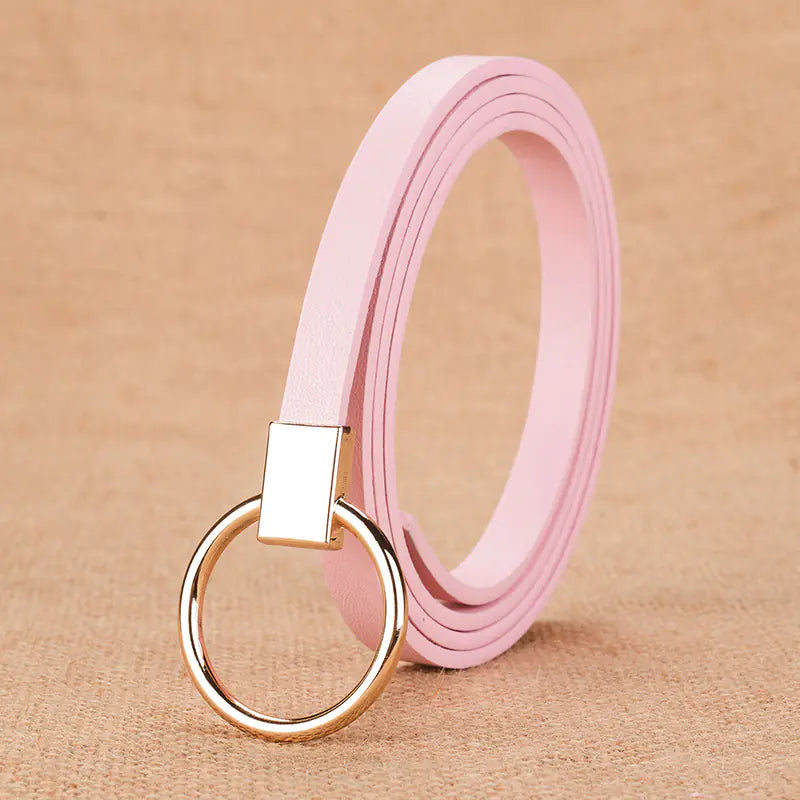 Chic Faux Leather Dress Belt