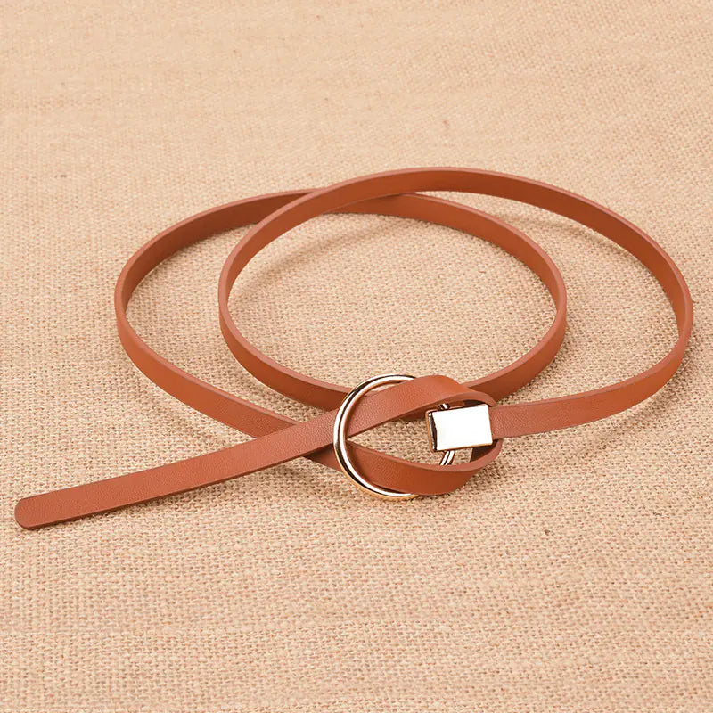 Chic Faux Leather Dress Belt