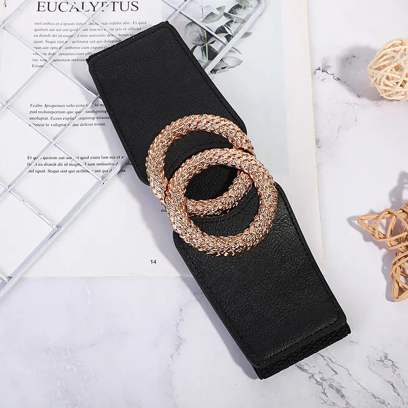 Fashionable Women's Stretch Wide Waist Belt for Dresses