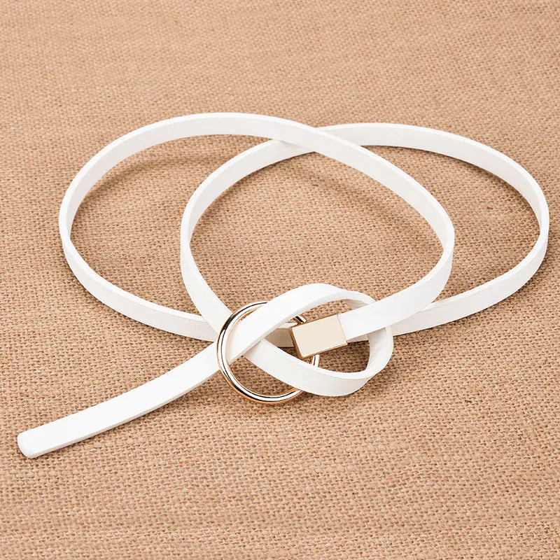 Chic Faux Leather Dress Belt