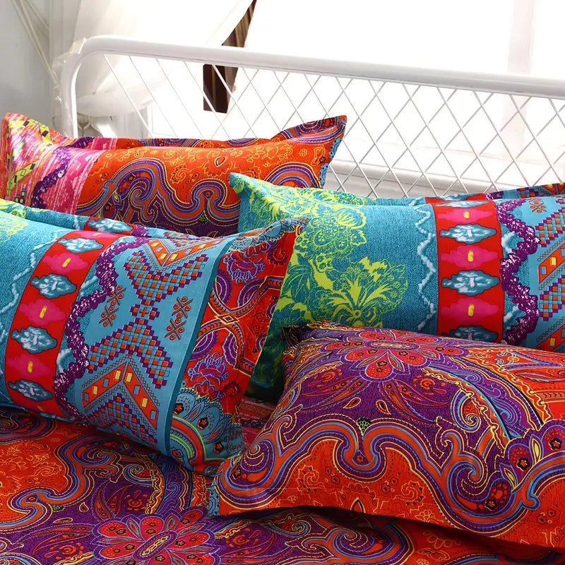 Boho Chic 3-Piece Duvet Set with Pillowcases