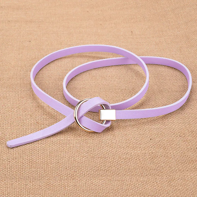 Chic Faux Leather Dress Belt