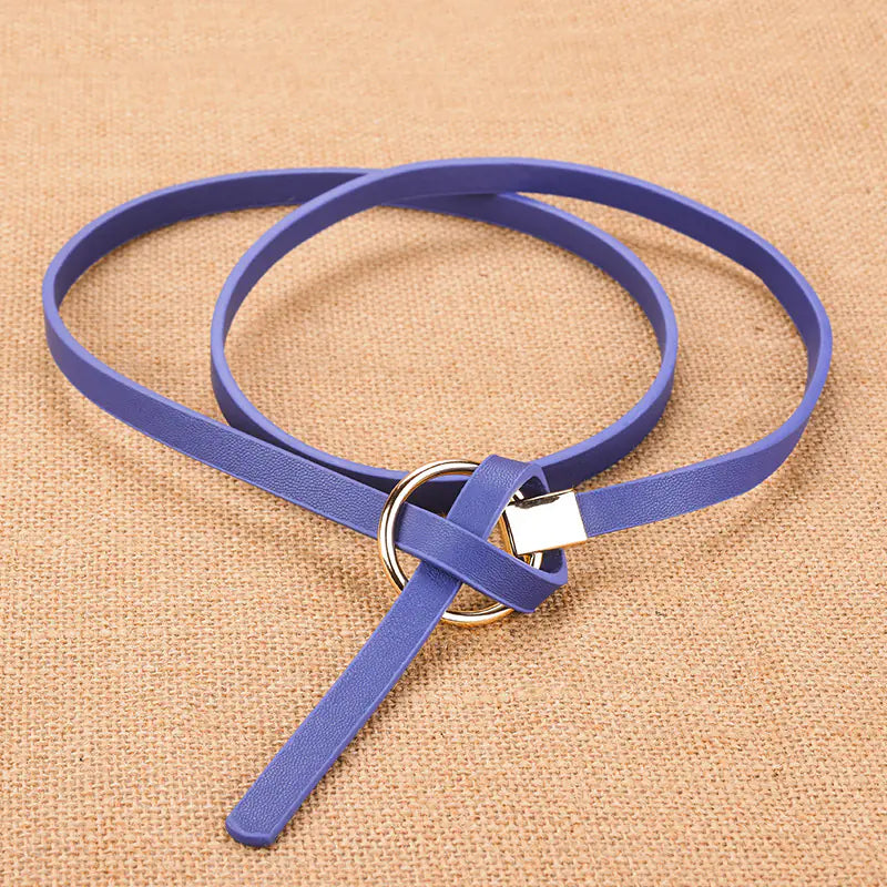 Chic Faux Leather Dress Belt